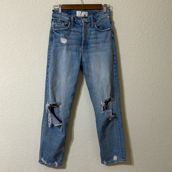 MOTHER Superior | The Tomcat The Confession Straight Leg Distressed Jean 26 - Picture 2 of 10